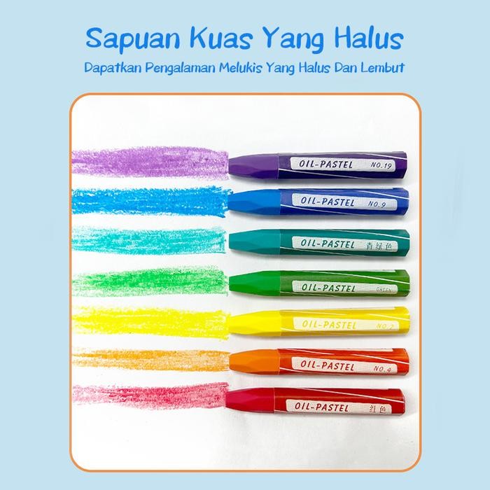 

[READY] Aimilo Crayon Krayon Minyak 24/36/48 Warna Oil Pastel Crayon Crayon Set Tahan Air Tidak