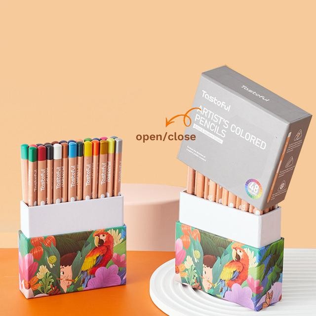 

Pensil Warna Segitiga 24/48 Warna Aneka Warna Timbal Tebal Pensil Pewarna Inti Lembut Untuk Seniman