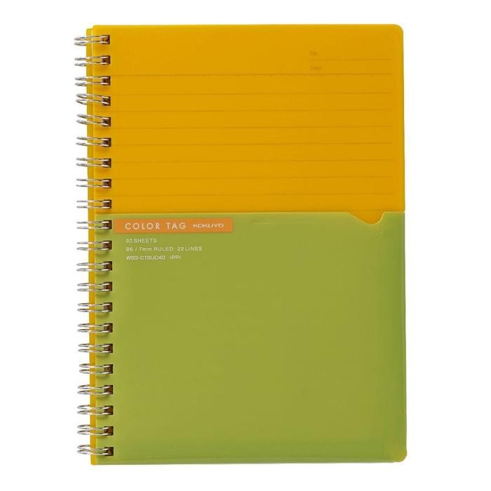 

TUMI Kokuyo Twin Ring Notebook Color Tag Bi-Color A5 90Sheets 7Mm - Cut Off