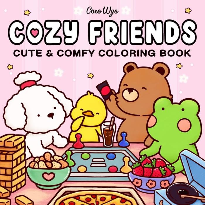 

Cozy friends Coloring Book ,Buku lukisan orang dewasa untuk melegakan tekanan,yang merupakan buku