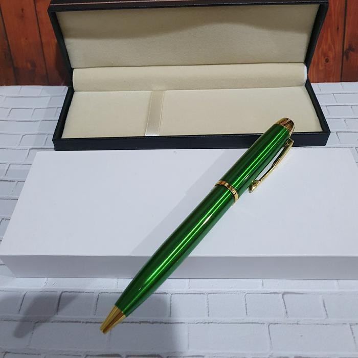 

I77W Pulpen Promosi Metal Green Hijau Gt Mirip Parker Free Grafir Nama