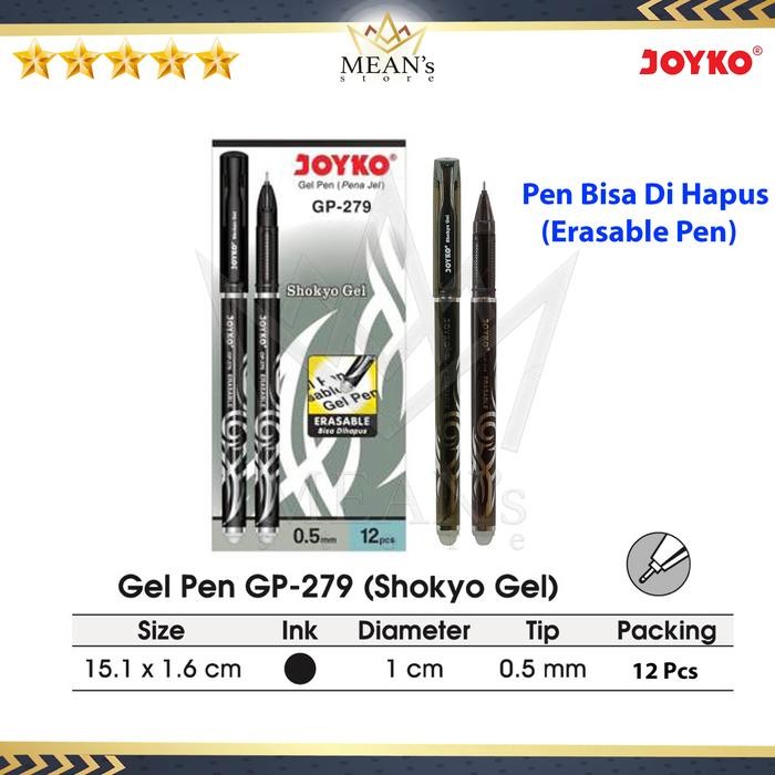 

I77W Pulpen Joyko Shokyo Gp-279 / Pen Bisa Di Hapus / Erasable Pen Gp 279