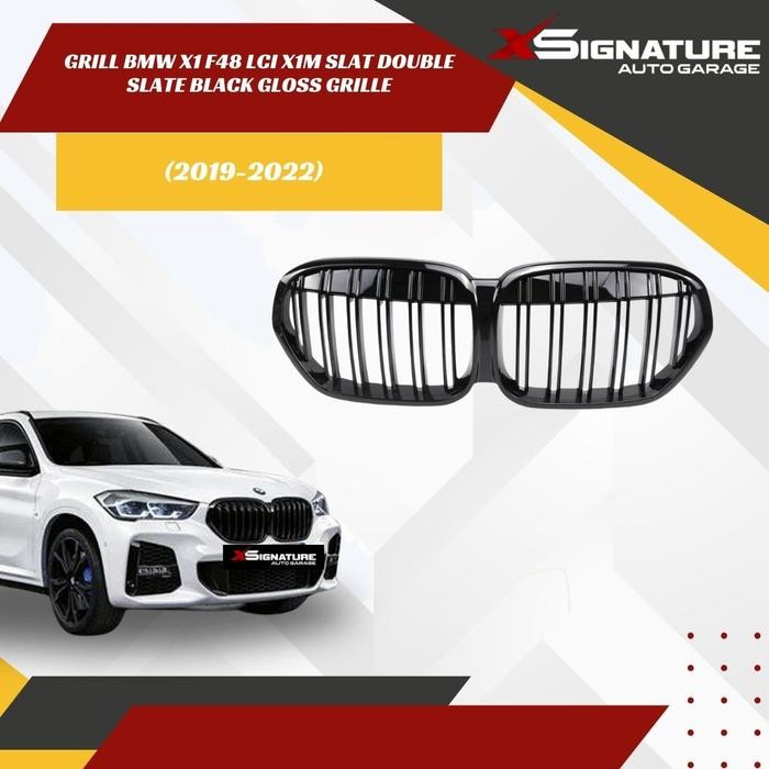 Grill Bmw X1 F48 Lci 2019-2022 X1M Slat Double Slate Black Gloss Grill