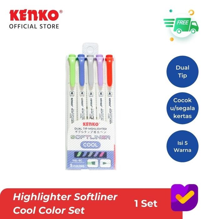 

I77W Kenko Highlighter Marker Dual Tip Softliner