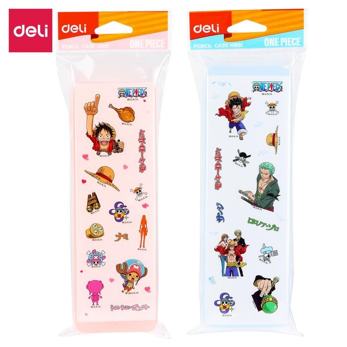 

X689 Deli Plastic Pencil Case/ Tempat Pensil Dengan Sticker One Piece Eh901