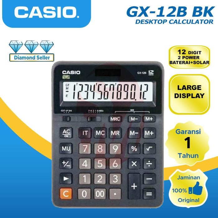 

X689 Casio Calculator Gx-12B Black