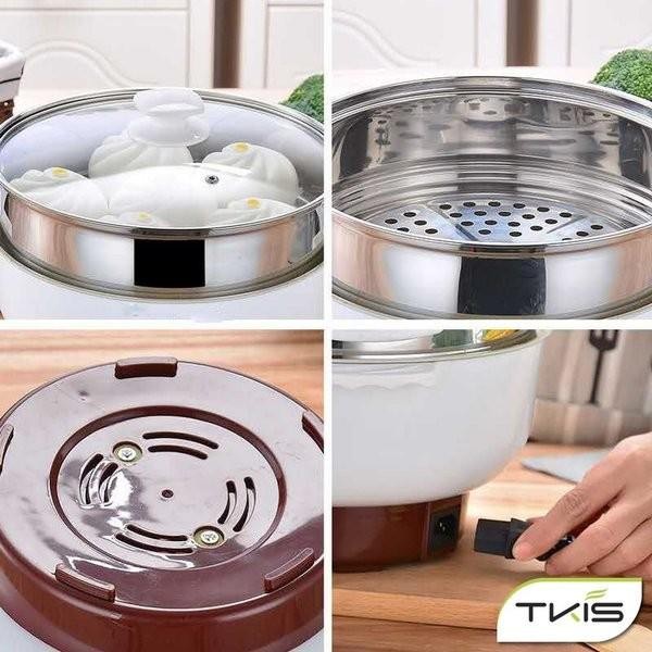 Panci Listrik Serbaguna Kapasitas Besar Multifungsi Free Kukusan