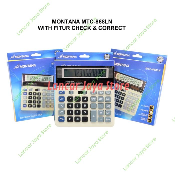 

X689 Kalkulator Montana Mtc-868L Plus 12 Digit Kalkulator Desktop Mtc 868
