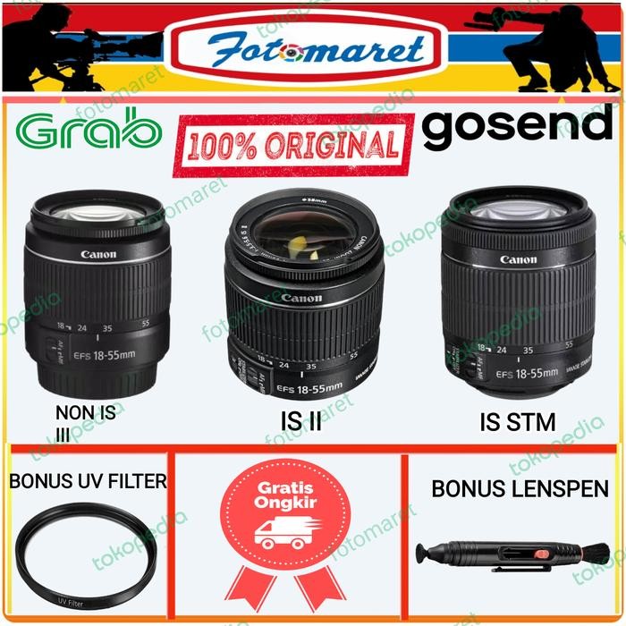 LENSA CANON EF-S 18-55MM III / Lensa Canon 18-55 MM III ORIGINAL