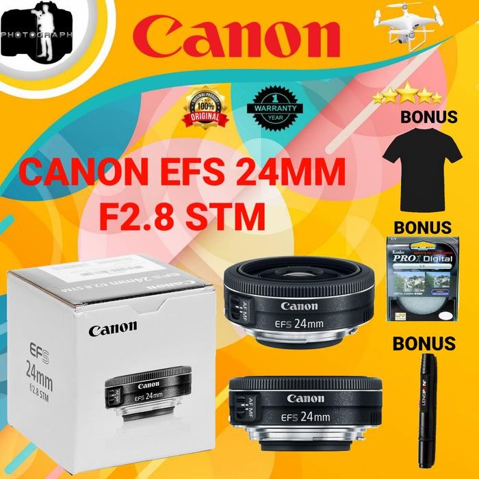 CANON EF-S 24MM F2.8 STM - LENSA CANON EFS 24MM STM / LENSA CANON 24MM STM