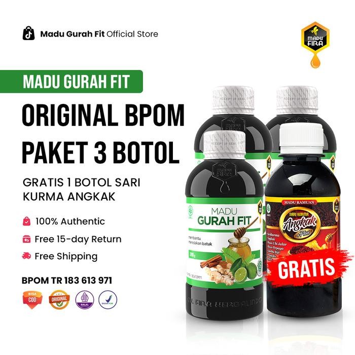 

[FLASH SALE] MADU GURAHFIT Paket Gold 3 Botol BPOM