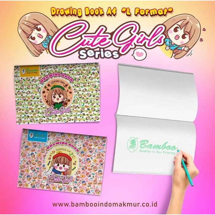 

Bamboo Buku Gambar/Drawing Book L Format uk: A4 Eve & Racing- [10 Pcs]