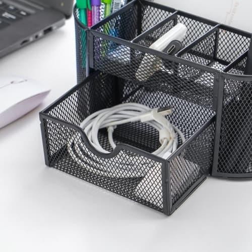 

Organizer Alat Tulis Tempat Perlengkapan Meja Kerja 22X11X10Cm - Hitam