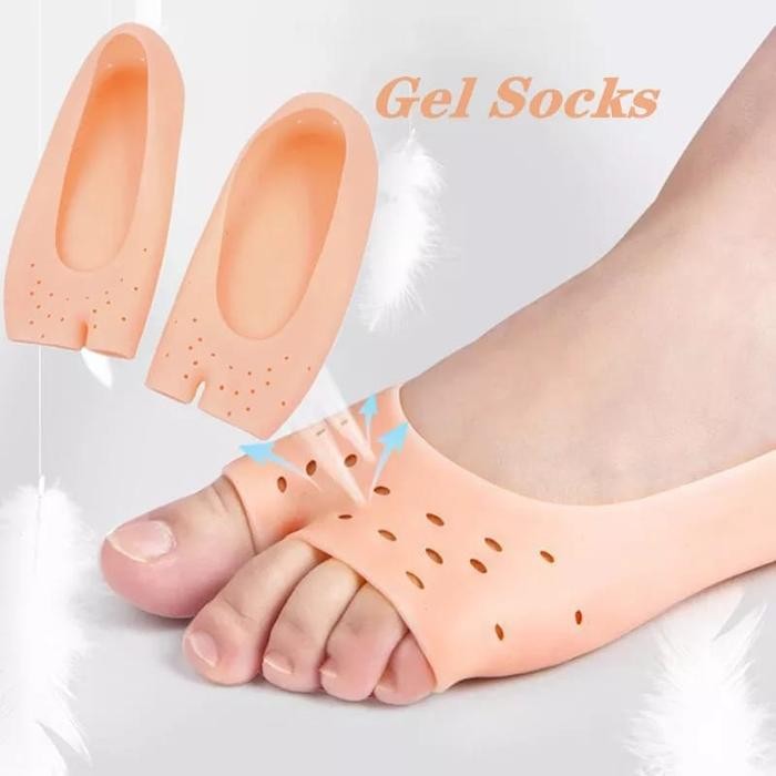 FJPY Insole Sepatu Wanita Alas Sepatu Silikon Gel Kaus Kaki Silikon