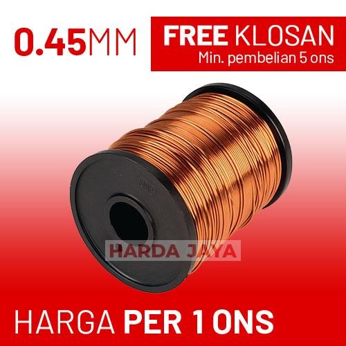 PATON Kawat Email Tembaga 0.45Mm - Harga Per 1 Ons