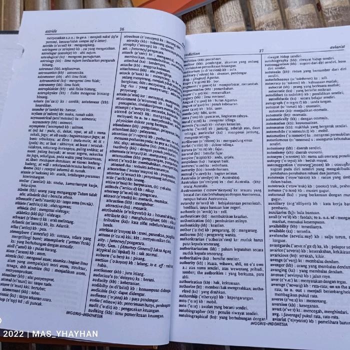 

KAMUS BAHASA INGGRIS-INDONESIA PUSTAKA AGUNG HARAPAN HARDCOVER