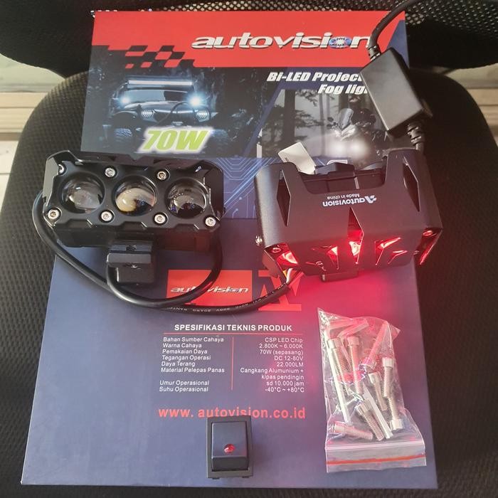 Mini Projie Biled Laser 3Mata Autovision With Devil