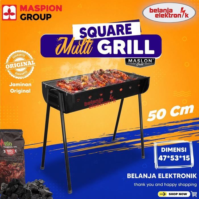 

MASPION MULTI SQUARE GRILL 50 CM ALAT PANGGANGAN ARANG BARBEQUE BBQ