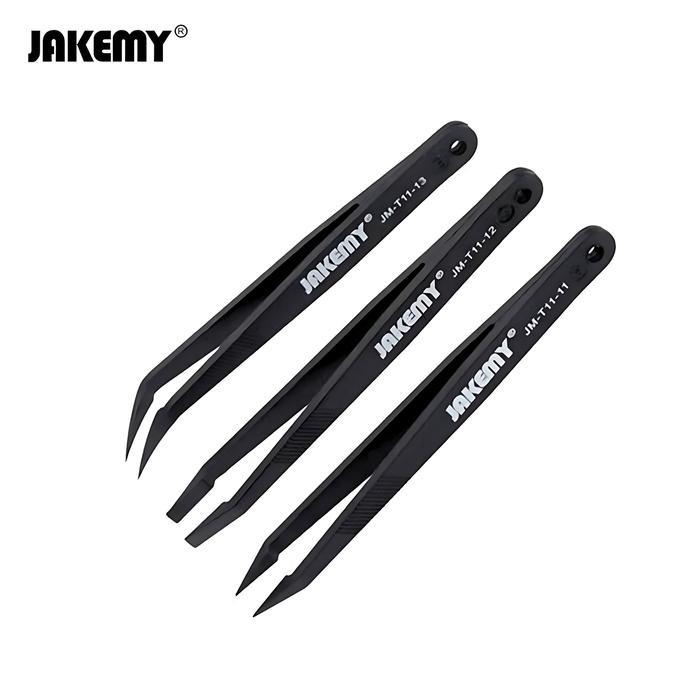 

JAKEMY JM-T11 3 IN 1 PROFESSIONAL ANTI-STATIC TWEEZERS KIT REPAIR TOOL