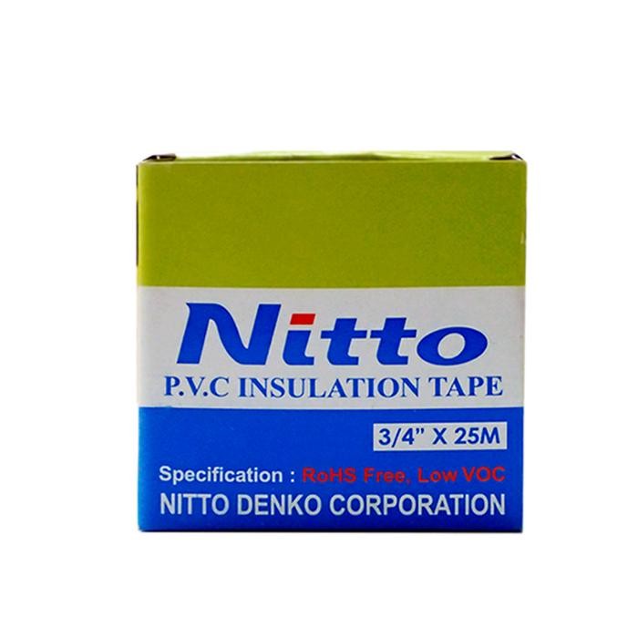 

NITTO ISOLASI KABEL LISTRIK HITAM 3/4 INCH X 25M