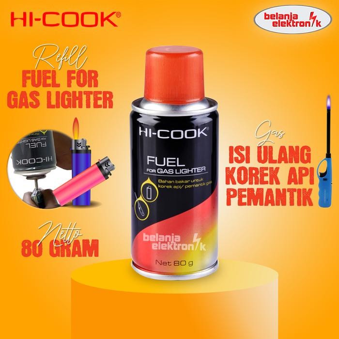 

GAS ISI ULANG REFILL KOREK API PEMANTIK LIGHTER MINI HI-COOK 80 GRAM