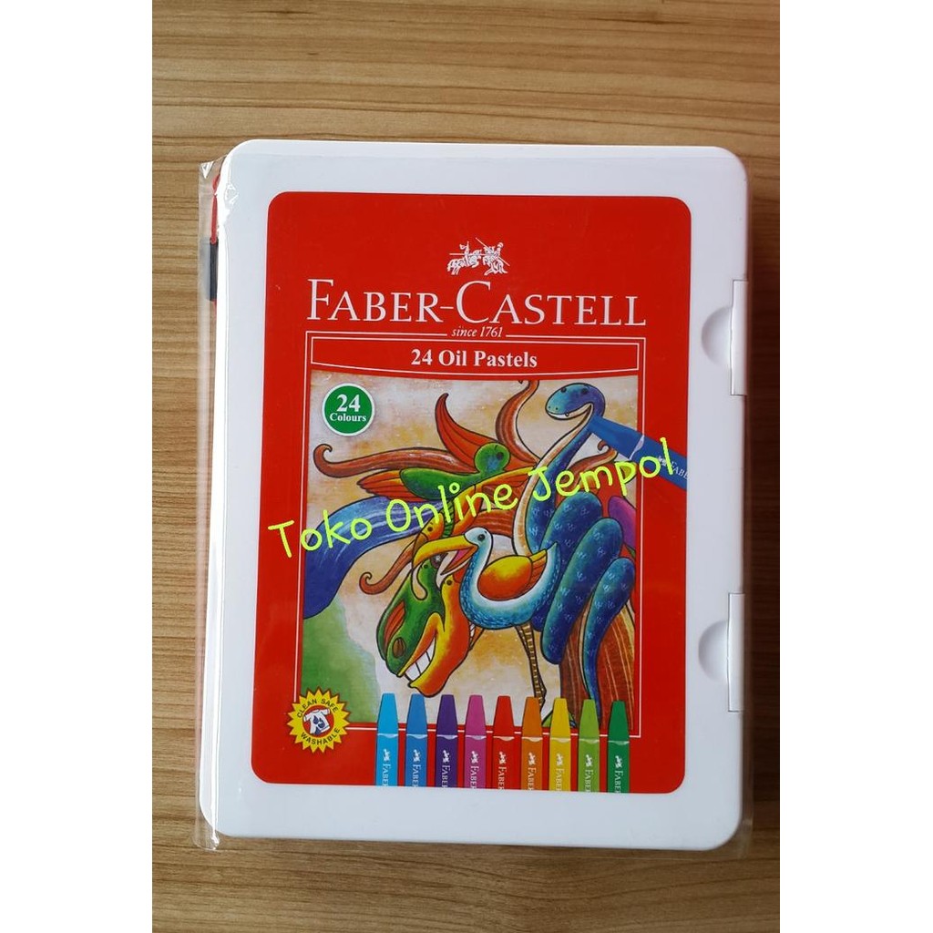 

isi 24 warna crayon Faber Castell Original oil pastels krayon liburan