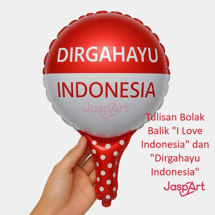 (Allthebest) Balon PENTUNGAN Foil HUT RI - Balon Tepuk Pentungan Dirgahayu Indonesia 17 Agustus