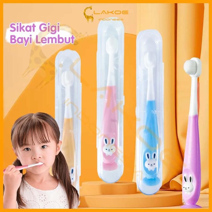 LAKOE Sikat gigi anak lembut training 2-12 tahun/Sikat Gigi Bayi Motif Kelinci