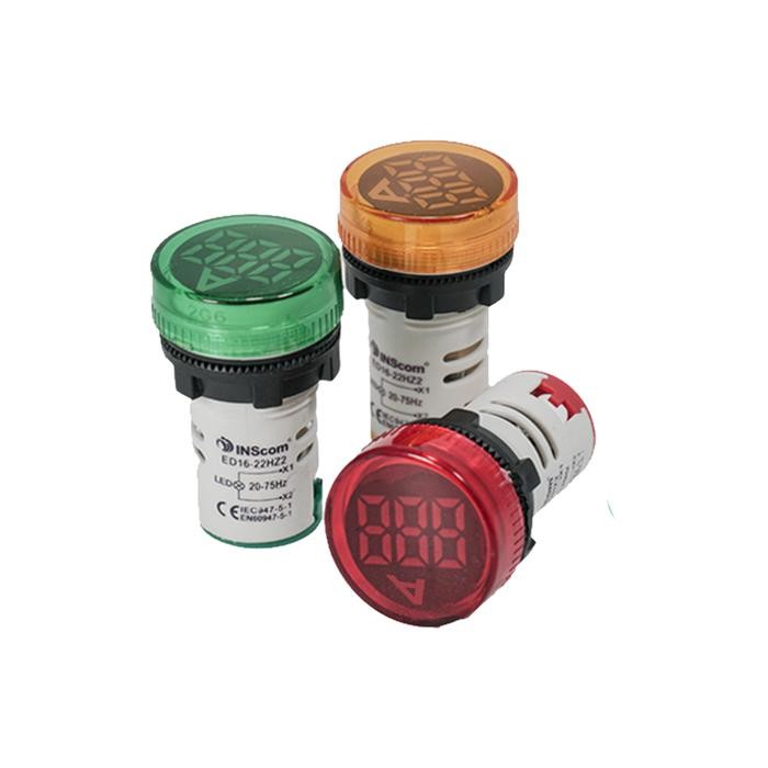 PILOT LAMP LED AMPERE METER ROUND 22MM / INDICATOR LAMPU DIGITAL BULAT