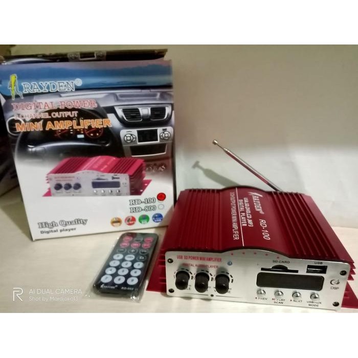 DIGITAL POWER MINI AMPLIFIER RAYDEN RD-100 CAR AUDIO MOBIL 2 CHANEL