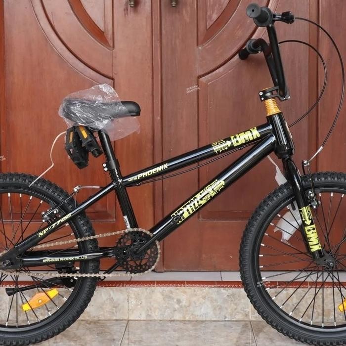 ASLI New Phoenix Sepeda BMX 20 Inch NP-7722 Standart SNI Rangka Besi Kuat Ban 2.40 V-Brake Cocok