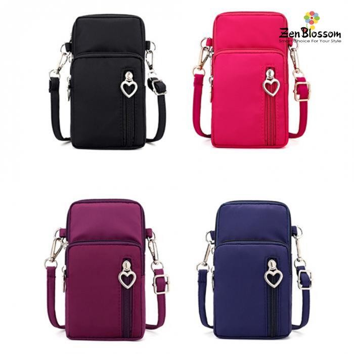 Tas Selempang ZeeBee Heart Zipper