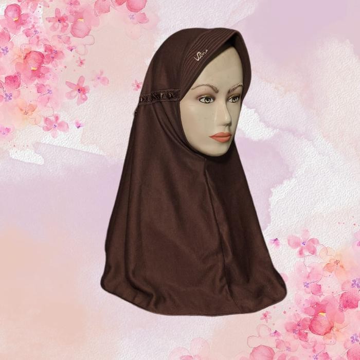 (Allthebest) Jilbab Sekolah Rabbani kw Pita Serut Samping Hijab Anak Perempuan Instan Kerudung TK SD