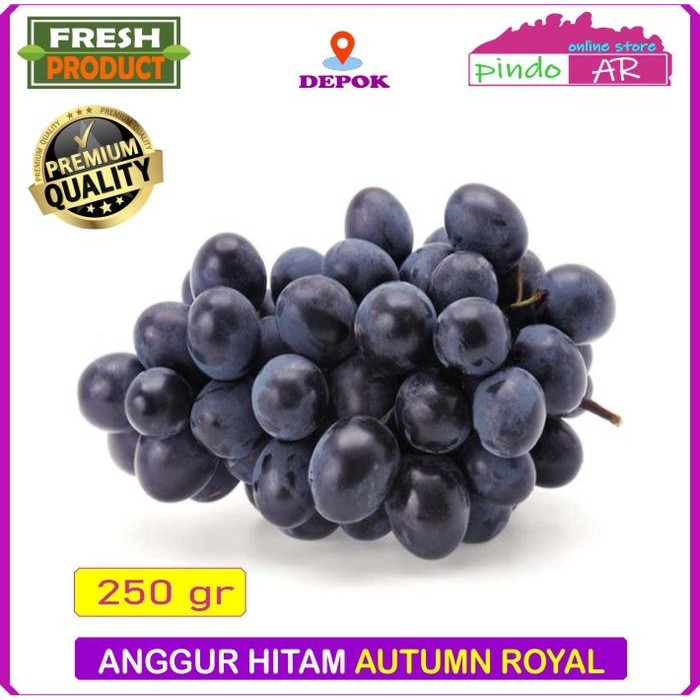 

TERMURAH ANGGUR HITAM AUTUMN ROYAL USA PREMIUM /BUAH ANGGUR HITAM TANPA BIJI USA/AUS/CHN/MESIR READY