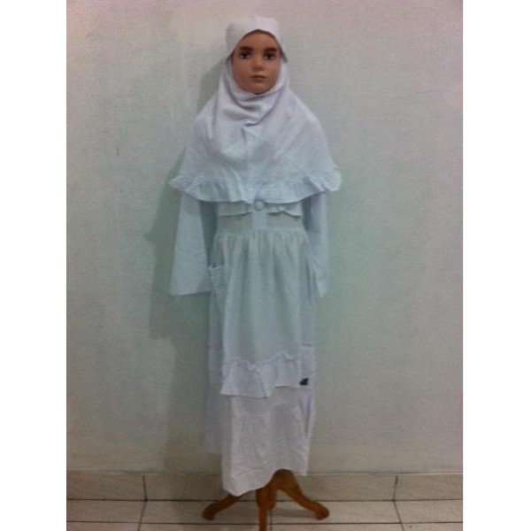 DISKON gamis putih anak / baju ihrom anak wanita / baju ihrom anak perempuan READY STOCK