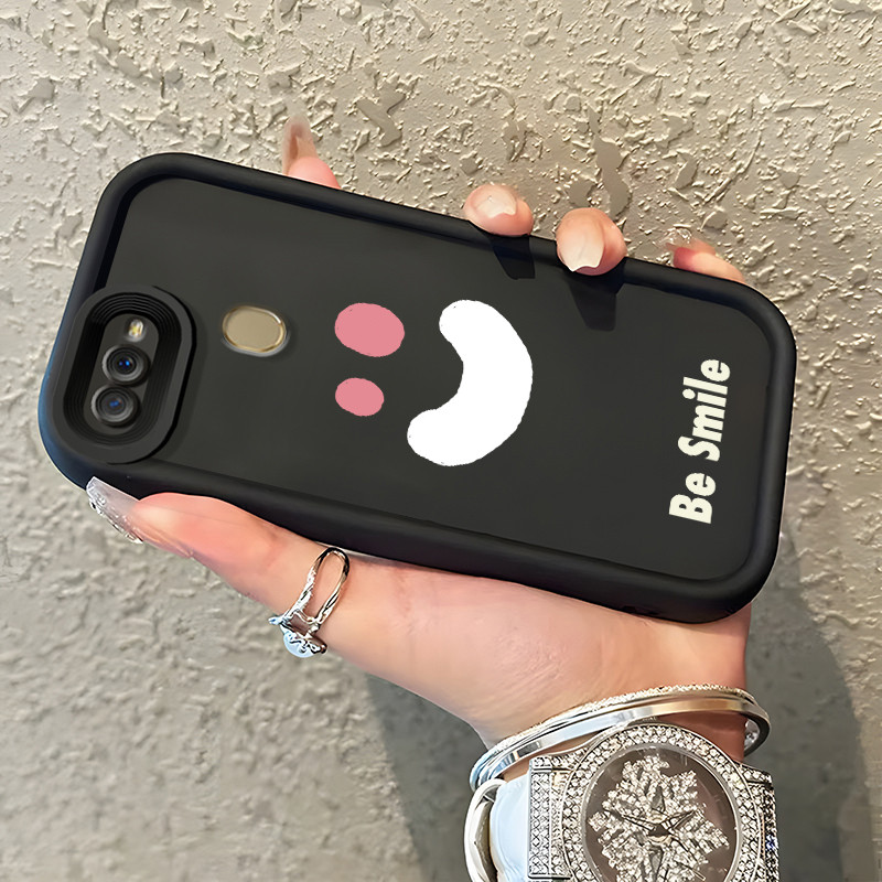 Casing Hp OPPO A7 OPPO A5s OPPO A12 OPPO A12S A11k Case Casing tas emosi senyum pola HP Kasing Silik