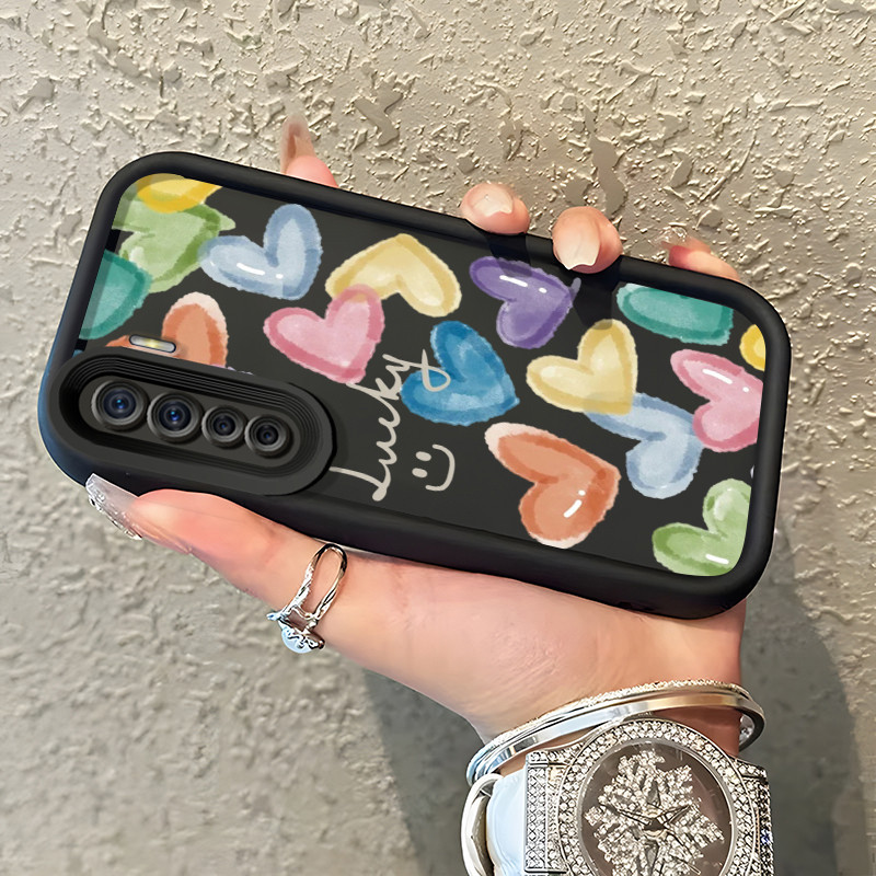 Casing Hp OPPO A91 OPPO F15 OPPO Reno 3 Case Casing Graffiti Emoji Tas pola HP Kasing Silikon Softca
