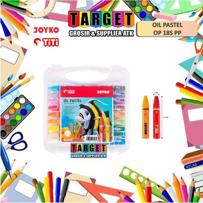 

SARI Crayon Joyko/Kenko Titi 18 Warna / Oil Pastel 18 Colors /Krayon Minyak