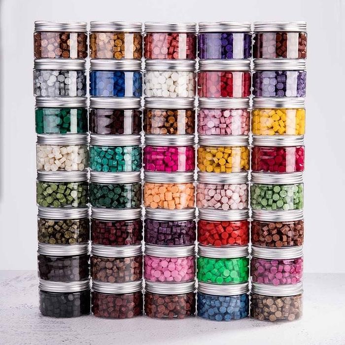

5WUM Seal Wax Beads Jar (200 Beads / Jar), Pilihan Warna Swipe Ke Kiri