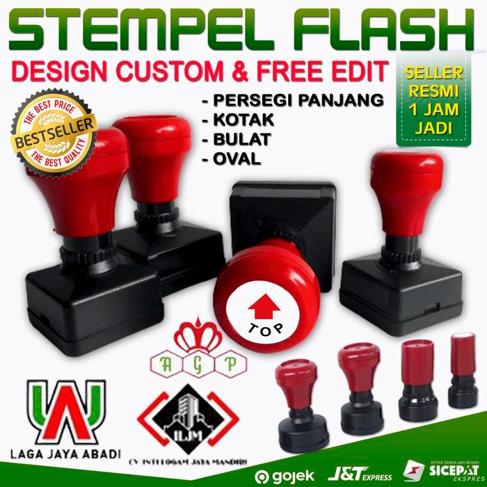 

5WUM Stempel Warna Flash I Otomatis Design Custom - Kecil, 1 Warna