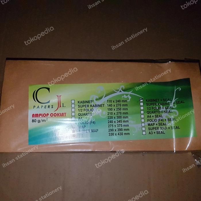 SARI Amplop Coklat Kabinet Seal Merk Cjl