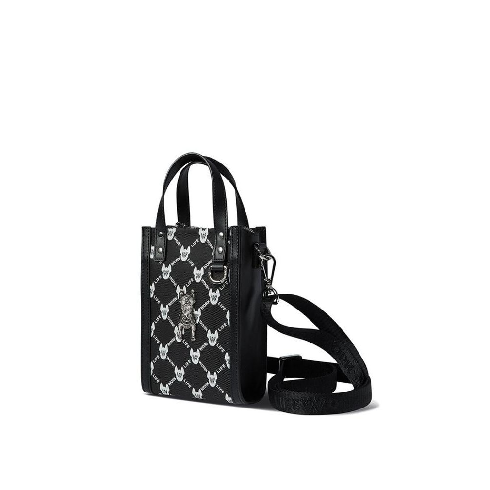 LIFEWORK Steel Wappen PVC Micro Bag Pattern Black