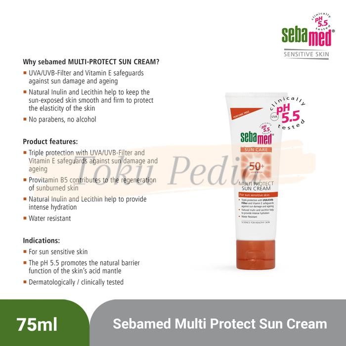 Sebamed Sun Cream Spf 50 / Sunblock 75Ml / Krim Tabir Surya 75 Ml
