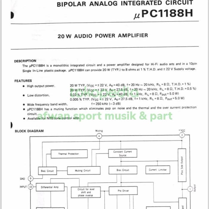 IC UPC 1188 H NEC ORIGINAL JAPAN .
