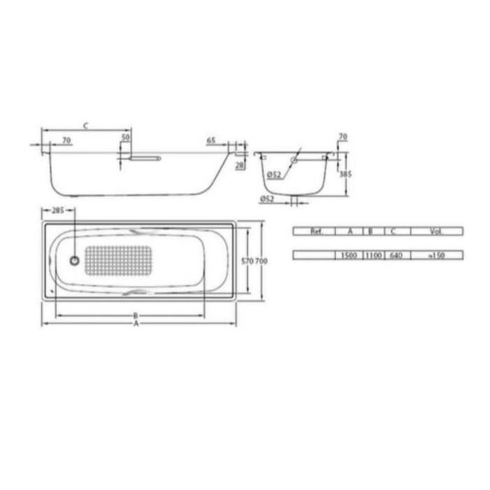 Bath Tub TOTO FB 1500 - 70 / bak rendam toto fb 1500-70
