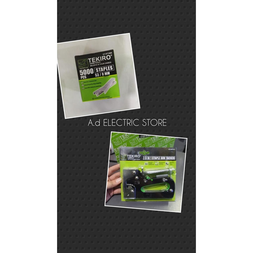 Laris Staples Tembak Tekiro 3 In 1 6-14Mm + Isi Staples Tekiro 8 Mm
