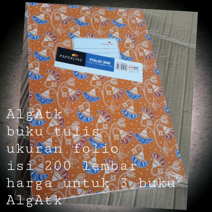 

Paperline. Buku Folio Isi 200 Lembar. Isi 3 Buku/Pack.