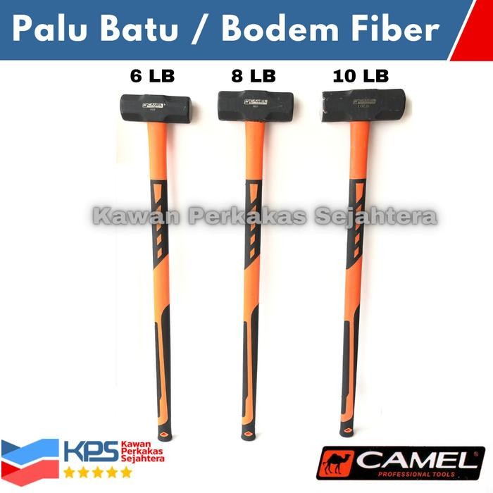 Berkualitas Camel Palu Batu Gagang Fiber 8 Lb (4 Kg) Bodem Gagang Karet 8Lb