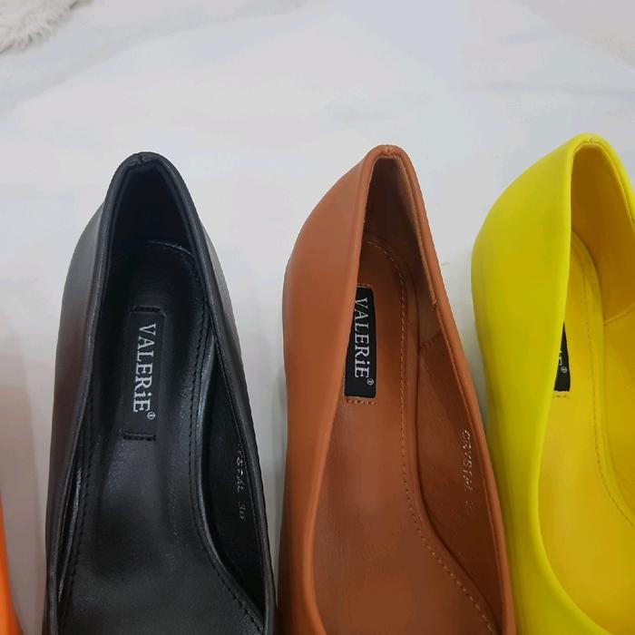 nur CRYSTAL(HEELS) (1) VALERiE sepatu heels polos 4 cm import bahan dove size 35-41 Wanita Shoes