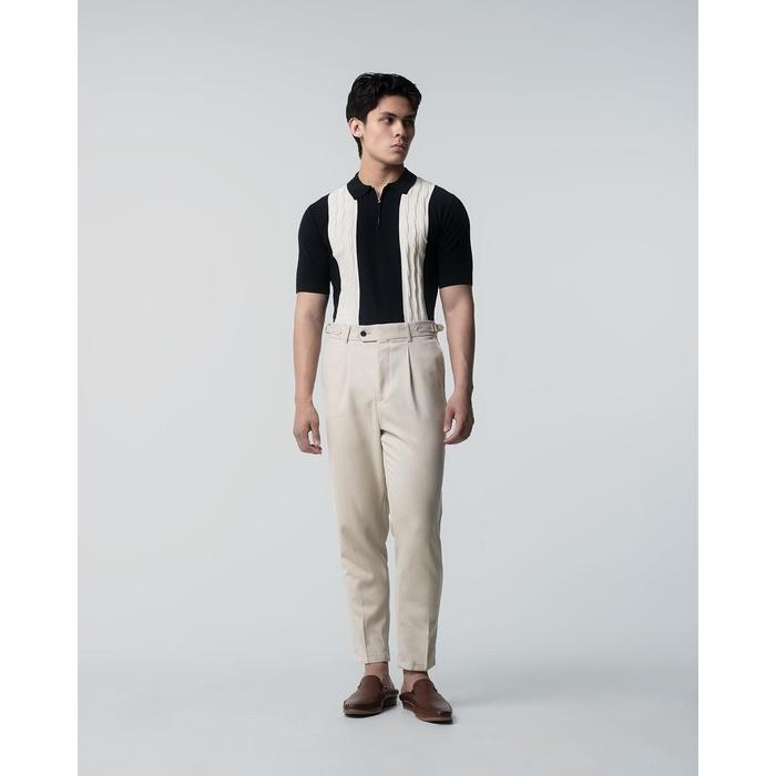 BALVEIN - Versase Knit Polo Knitwear Atasan Katun Kerah Pria